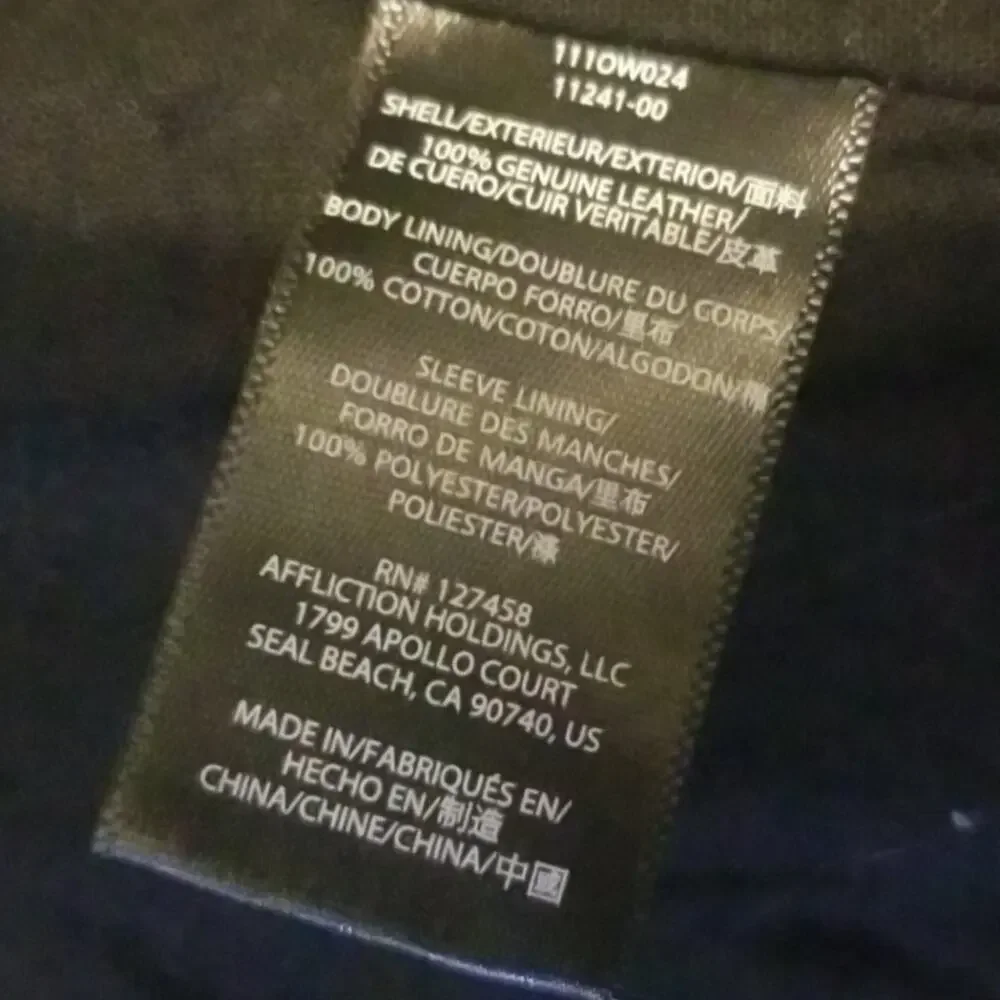 Affliction Limited Edition Black leather jacket - Picture 6 of 10